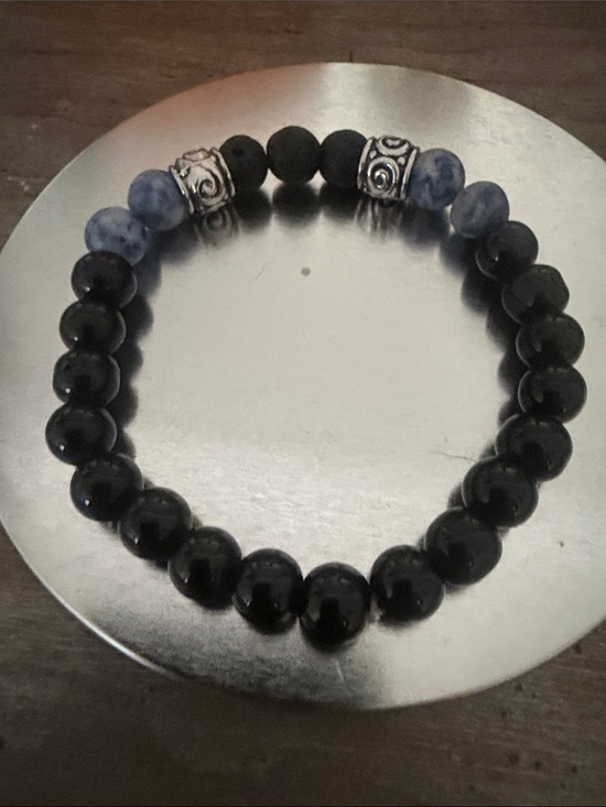 paparazzi Jewelry - Paparazzi Proverb Blue Urban Beaded Stretch Bracelet